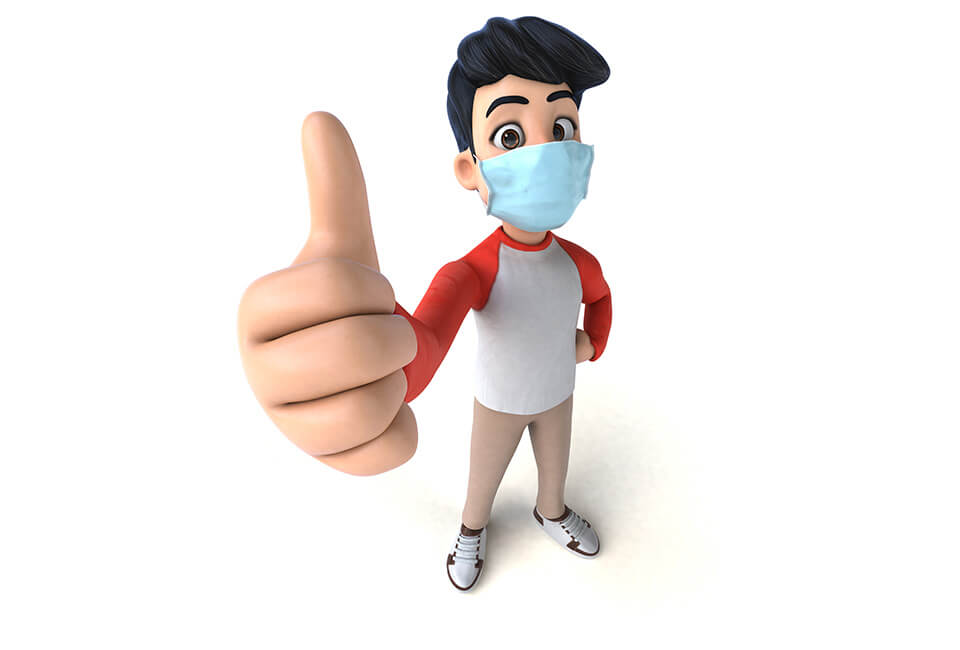 3D Character Animation Services 3D image of a man thumbs up